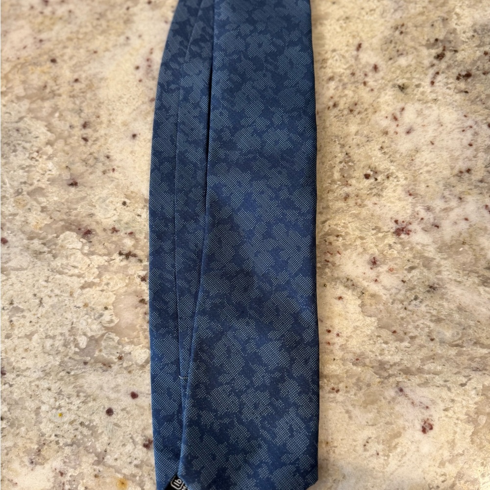 Men's Navy Blue Patterned Tie